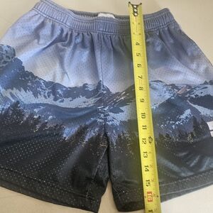 Men's Blue Mountain Print Shorts